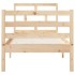 Estructura de cama individual pequeña madera maciza 75x190