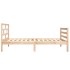 Estructura de cama individual pequeña madera maciza 75x190