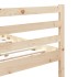 Estructura de cama individual pequeña madera maciza 75x190