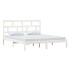 Estructura cama de madera maciza blanca super king 180x200