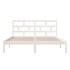 Estructura cama de madera maciza blanca super king 180x200