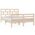 Estructura de cama de madera maciza de pino 140x200