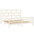 Estructura de cama madera maciza de pino blanca 200x200