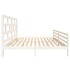 Estructura de cama madera maciza de pino blanca 200x200