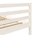 Estructura de cama madera maciza de pino blanca 200x200