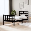 Estructura de cama madera maciza de pino negro 75x190 cm