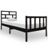 Estructura de cama madera maciza de pino negro 75x190