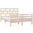 Estructura de cama de madera maciza 150x200