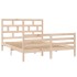 Estructura de cama de madera maciza 150x200