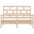 Estructura de cama de madera maciza 150x200