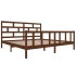 Estructura de cama madera maciza de pino marrón miel 200x200