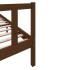 Estructura de cama madera maciza de pino marrón miel 200x200