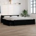 Estructura de cama con cajones negro king size 150x200