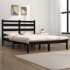 Estructura de cama madera maciza de pino negro 135x190