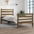 Estructura de cama madera maciza pino marrón miel 90x200