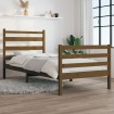 Estructura de cama madera maciza pino marrón miel 90x200 cm