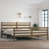 Estructura de cama madera maciza de pino marrón miel 200x200