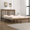 Estructura de cama madera maciza de pino marrón miel 200x200 cm