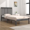 Estructura de cama madera maciza de pino gris 90x200 cm