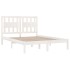 Estructura de cama madera maciza de pino blanco 135x190