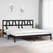 Estructura de cama de madera maciza de pino negro 200x200 cm