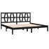 Estructura de cama de madera maciza de pino negro 200x200