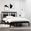 Estructura de cama madera maciza de pino negro 120x200 cm