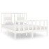 Estructura de cama de madera maciza blanca 135x190