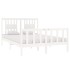 Estructura de cama de madera maciza blanca 135x190