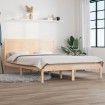 Estructura de cama madera maciza de pino 140x190 cm