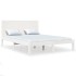 Estructura de cama madera maciza blanca King Size 150x200