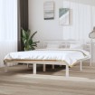 Estructura de cama madera maciza de pino blanco 120x200 cm