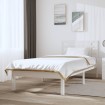 Estructura de cama madera maciza de pino blanco 100x200 cm