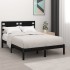 Estructura de cama madera maciza negro Supe King 180x200