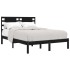 Estructura de cama madera maciza negro Supe King 180x200