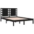 Estructura de cama madera maciza negro Supe King 180x200