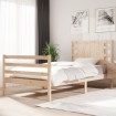 Estructura de cama de madera maciza de pino 90x200 cm