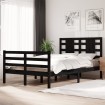 Estructura de cama madera maciza de pino negro 120x200 cm