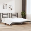 Estructura de cama de madera maciza de pino gris 200x200 cm