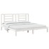 Estructura de cama madera maciza blanco Supe King 180x200