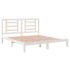 Estructura de cama madera maciza blanco Supe King 180x200