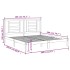 Estructura de cama madera maciza blanco Supe King 180x200