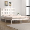 Estructura de cama madera maciza de pino blanca 120x200 cm