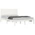 Estructura de cama madera maciza blanco Supe King 180x200