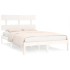 Estructura de cama madera maciza blanco Supe King 180x200