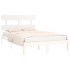 Estructura de cama madera maciza blanco Supe King 180x200