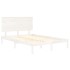 Estructura de cama de madera maciza blanca 135x190