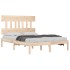 Estructura de cama de madera maciza 200x200