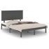 Estructura de cama de madera maciza de pino gris 140x190