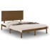 Estructura de cama madera maciza de pino marrón miel 120x200